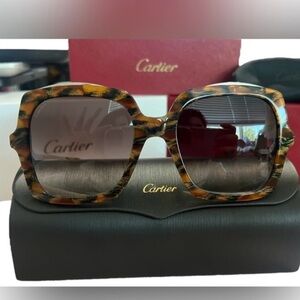 Cartier Brown Tortoise Sunglasses